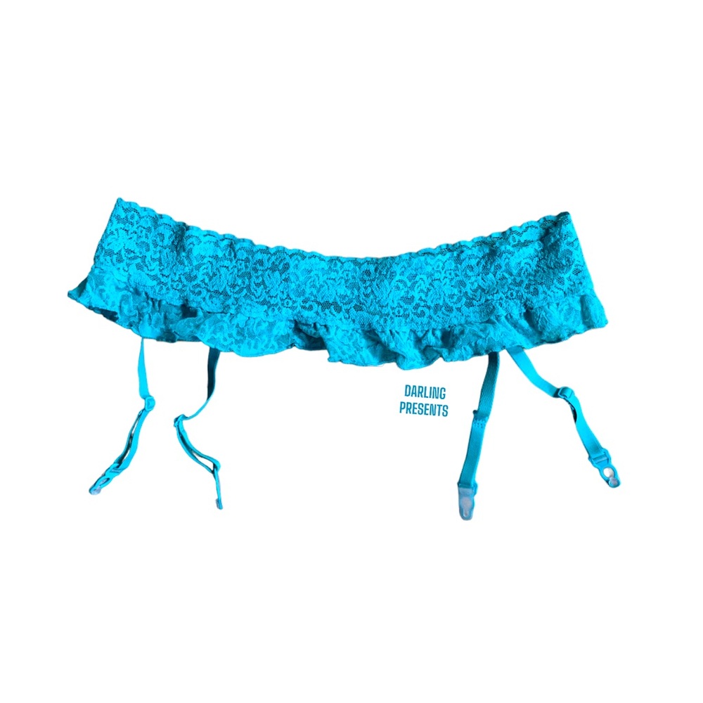 Victoria’s Secret Lace Garter Belt Women Color Blue Size M/L
